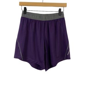 Reebok Womens Running Gym Exercise Shorts Purple Loose Fit Size Small